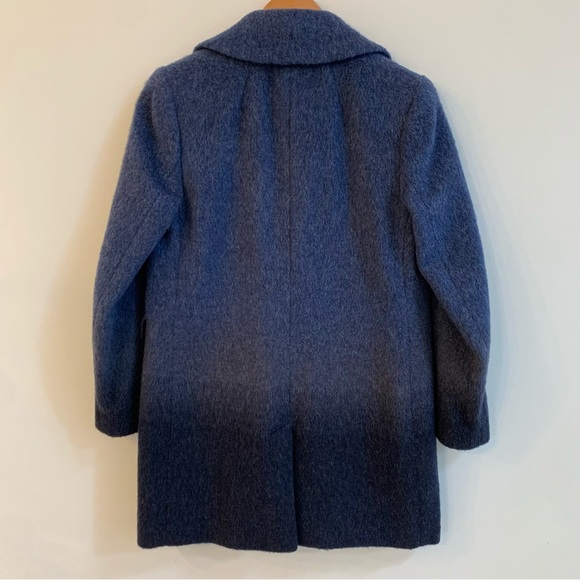 Banana Republic Navy Blue Ombre Wool Blend Coat Small Petite - Picture 3 of 9
